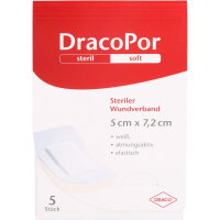 DracoPor soft 5 cm x 7cm, 5 St. Wundauflagen steril,...