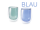 &quot;Aenna&quot; BLAU, doppelwandiges, farbiges Glas